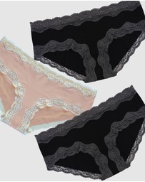 B Free Intimate Apparel - Cotton Low Rise Hipster Brief - 3 Pack