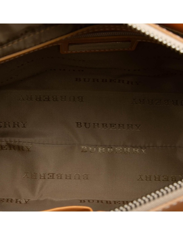 Pre-Loved by Azura Reborn - Pre-Loved Leather Trimmed Tonal Check Canvas Handbag