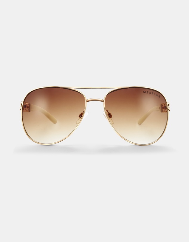 Mestige - Sunset Dreams Sunglasses embellished with crystals from Swarovski® - Gold and White