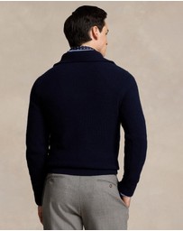 Polo Ralph Lauren - Waffle Wool-Cotton Quarter-Zip Sweater