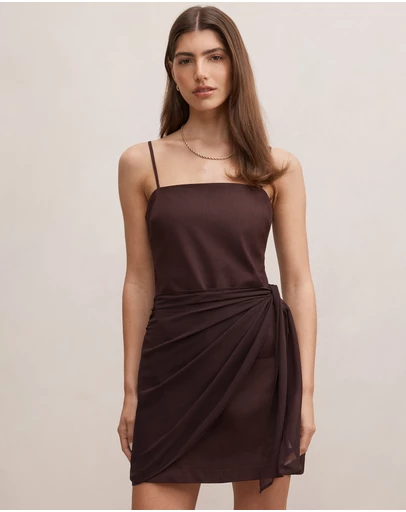 Forever New - Sienna Linen Sarong Mini Dress