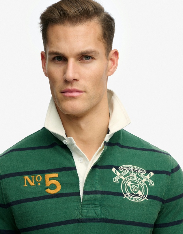 Superdry - Double Emblem Stripe Rugby