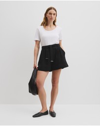 Country Road - Linen Scoop Neck T-shirt