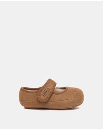 EVERAU - Australian Shepherd Ugg Millie Toddler Cow Suede Upper Loafer Oxfords Flats