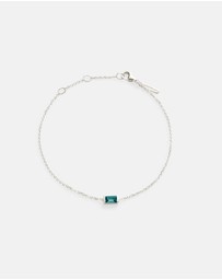 Kirstin Ash - Baguette Birthstone Bracelet September London Blue Topaz
