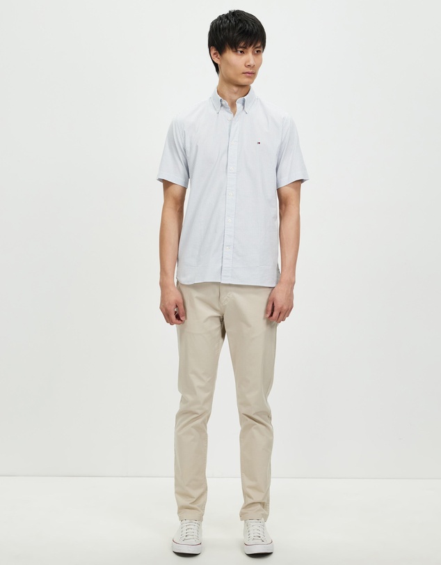 Tommy Hilfiger - 1985 Flex Oxford Stripe SS Shirt
