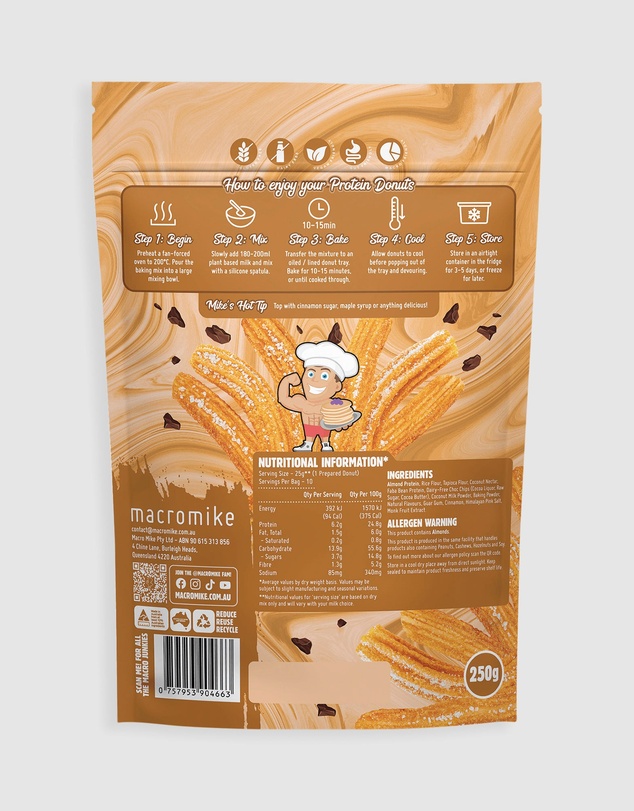 Macro Mike - Choc Chip Cinnamon Churros Baking Mix - 250g