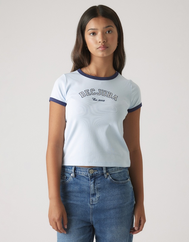 Decjuba Kids - Cropped Ringer Tee - Teens