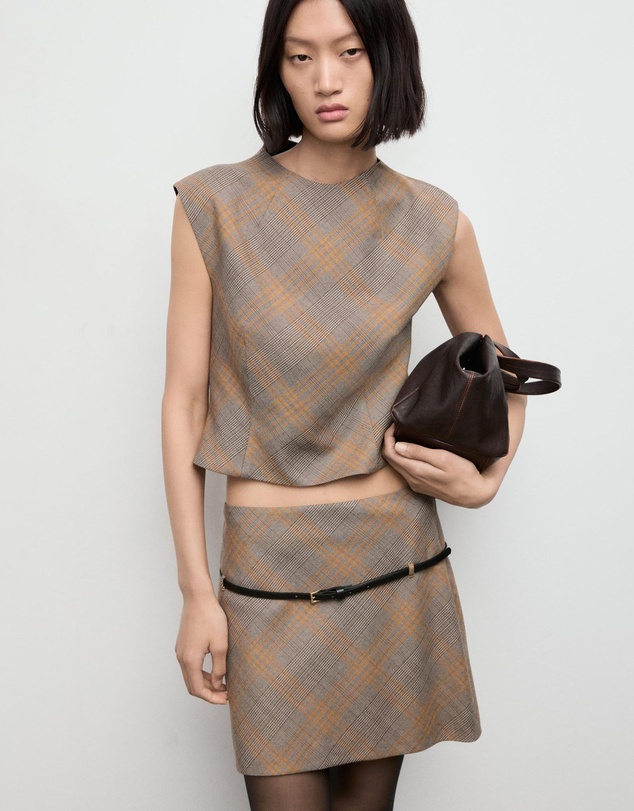 M.N.G - Fitted Checked Top