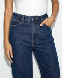 Dazie - Paris High Waisted Straight Leg Denim Jeans