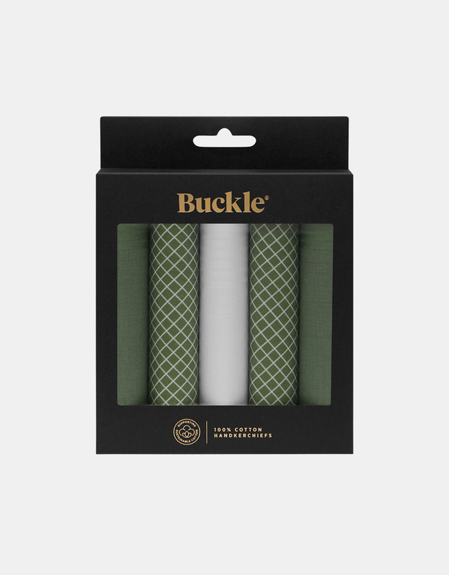 Buckle - Grove 5-Pack 100% Sustainable Cotton Handkerchief Set