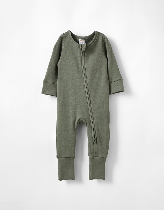 Cotton On Kids - Growie Long Sleeve Rib Romper