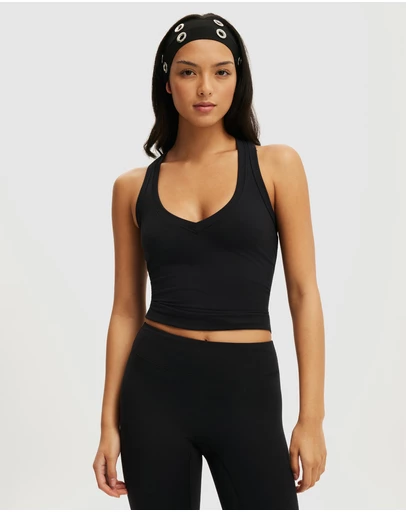 Cotton On Body Active - Ultra Soft Plunge Front Racer Tank