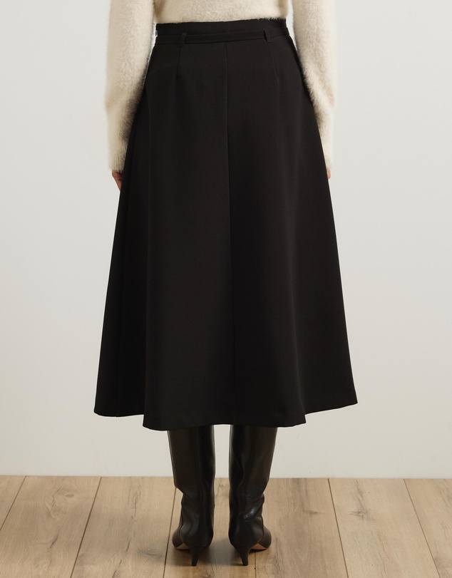 Atmos&Here - Rae Belted Flare Midi Skirt