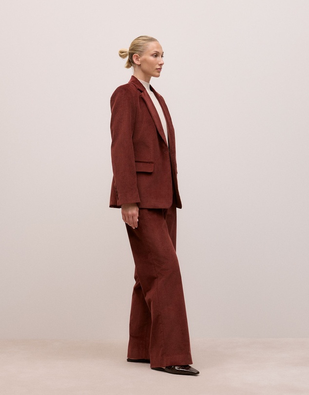 Trenery - Italian Cord Blazer in Red Mahogany