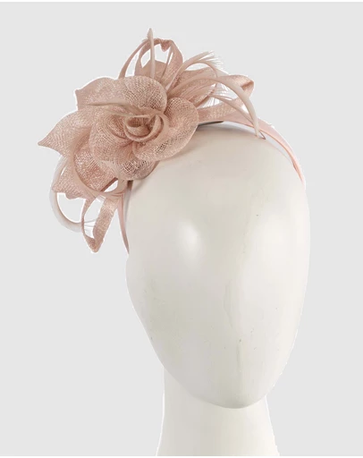 Max Alexander - Sinamay Black Flower Racing Fascinator