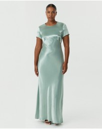Third Form - Satin Bias Maxi Tee Dress