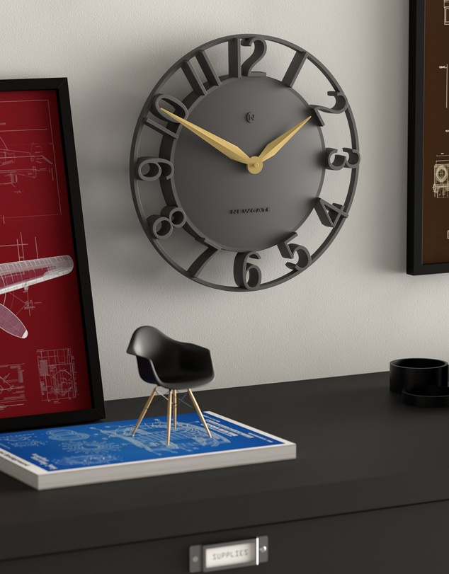 Newgate - Newgate Time Traveller Wall Clock-Grey