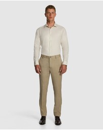 yd. - Clubman Pure Cotton Twill Slim Fit Dress Shirt