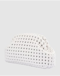 Olga Berg - Everly Hand Woven Clutch