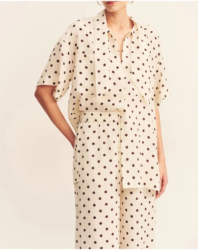 Shona Joy - Houston Side Split Short Sleeve Shirt