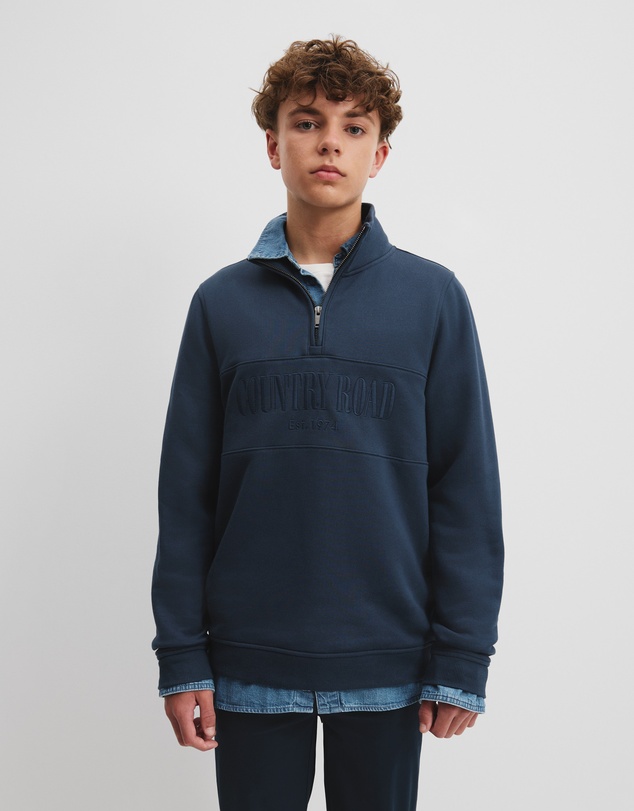 Country Road - Teen Australian Cotton Heritage Half Zip Sweat