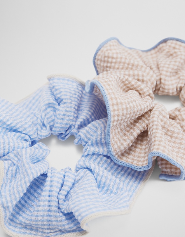 Country Road - Gingham Scunchie Pack Of 2