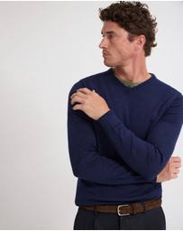Oxford - Basic V-Neck Pure Wool Pullover