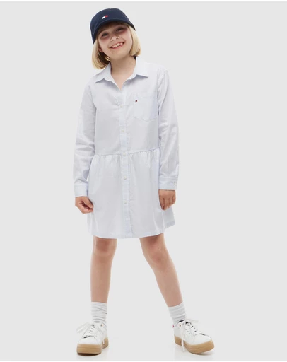 Tommy Hilfiger - Essential Patch Pocket Oxford Shirt Dress - Teens