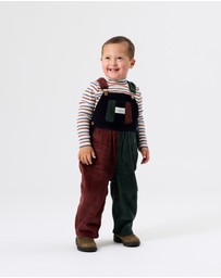 Goldie + Ace - Austin Corduroy Colour Block Overalls - Babies-Kids