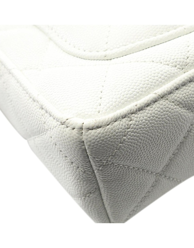 Chanel - Pre-Loved Quilted Caviar Handy Box Vanity Case with Chain