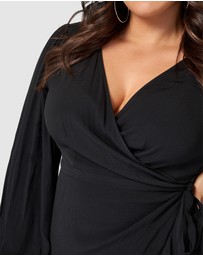 Sunday In The City - Titanium Wrap Dress