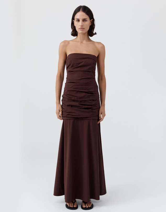 St. Agni - Gathered Strapless Longline Dress