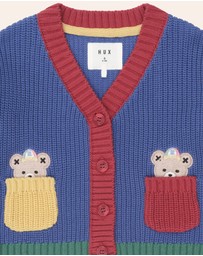 Huxbaby - Colour Block Varsity Hux Cardigan - Babies-Kids