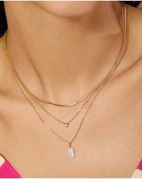 Ania Haie - Gold Pave Pendant Necklace
