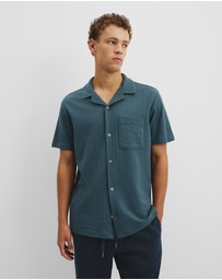 Country Road - Short Sleeve Seersucker Cuban Shirt