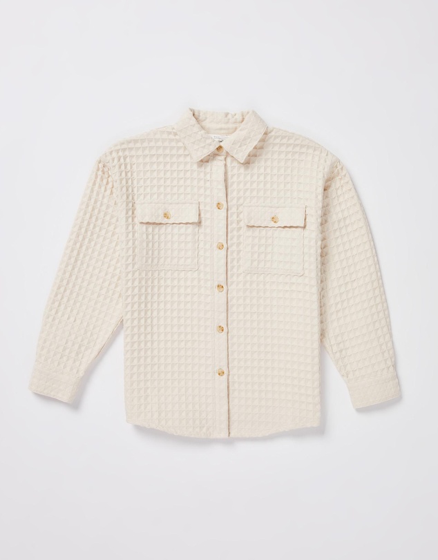 Subtitled - Teen Girls Waffle Long Sleeve Shirt