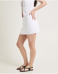 Subtitled - Janita Lace Trim Mini Skirt