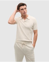 Seed Heritage - Stripe Cotton Knit Polo