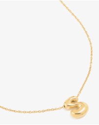 Lovisa - Waterproof Gold Plated Stainless Steel Large Bubble Letter S Necklace