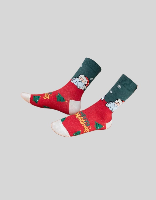 KAJA Clothing - Christmas Socks Santa Claus Pattern Fun Cute and Novel