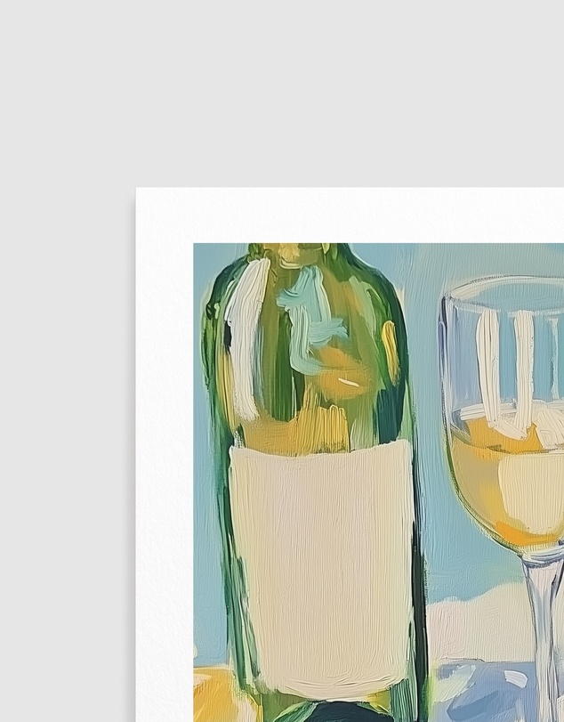 Olive et Oriel - Lobster And Wine Still Life by Melloi Art Prints Art Print