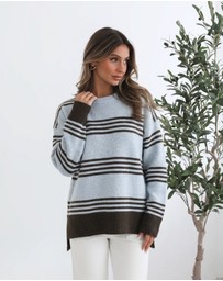 Esther & Co - Kessie Knit - Blue Stripe