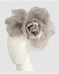 Fillies Collection - Large Grey Flower Fascinator Headband