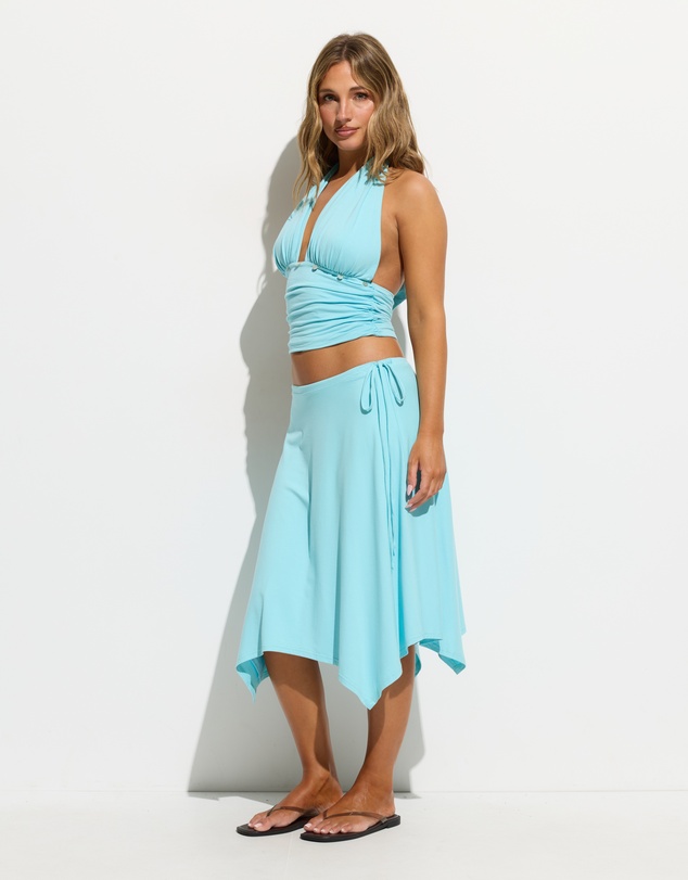 Dazie - Zara Asymmetrical Jersey Midi Skirt