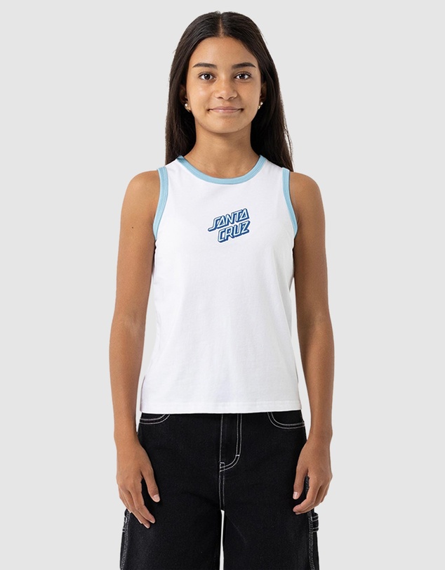 Santa Cruz - Checker Heart Stack Centre Tank - Teens