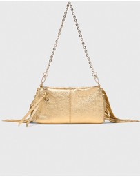 Maje - Miss M Pouch Metal Rippled Small Leather Goods