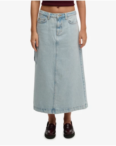 Superdry - Denim Cargo Maxi Skirt
