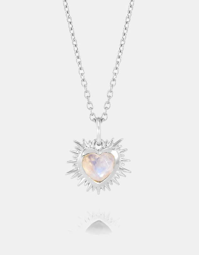 Rachel Jackson - Electric Love June Birthstone Heart Necklace Silver