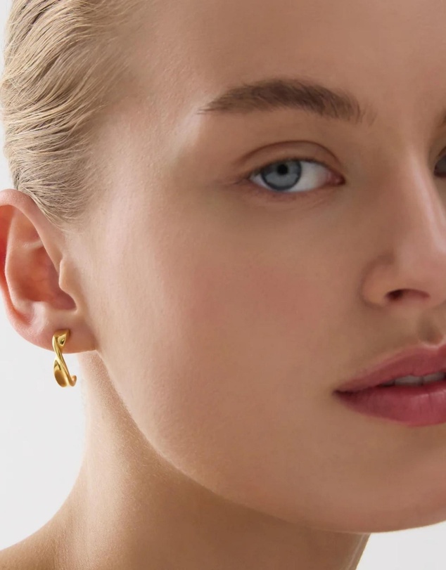 Najo - Suncrest Yellow Gold Stud Earring
